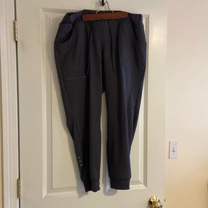 EUC heartsoul size large petitie pewter jogger womens scrubs